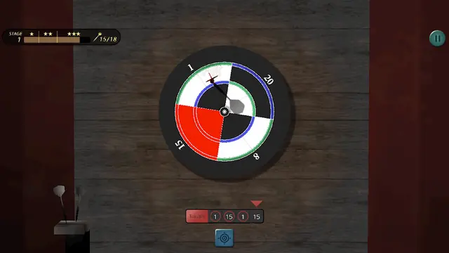 Στόχος βελάκια στο Darts King με τον δείκτη σκόπευσης