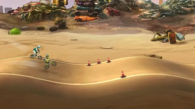 Χωμάτινη πίστα με λόφους στο Mad Skills BMX 2
